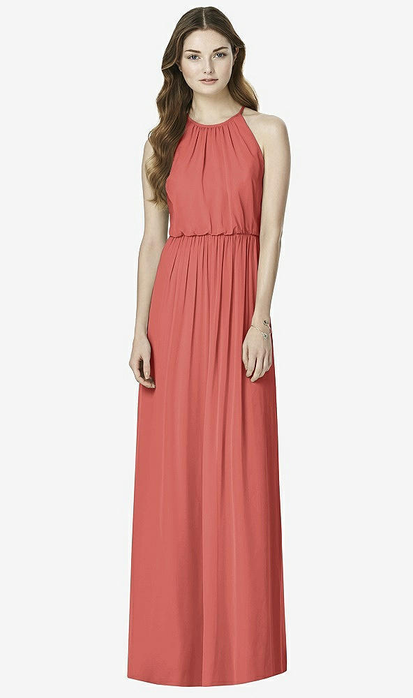 Front View - Coral Pink After Six Bridesmaid Dress 6754