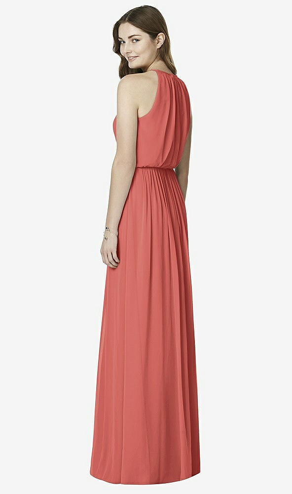 Back View - Coral Pink After Six Bridesmaid Dress 6754