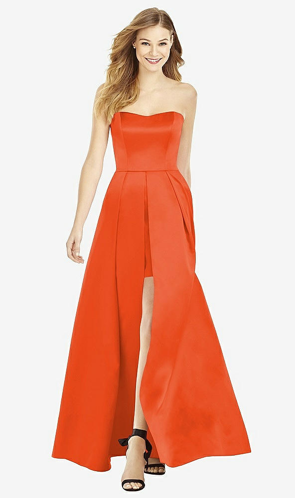 Front View - Tangerine Tango After Six Bridesmaid Dress 6755
