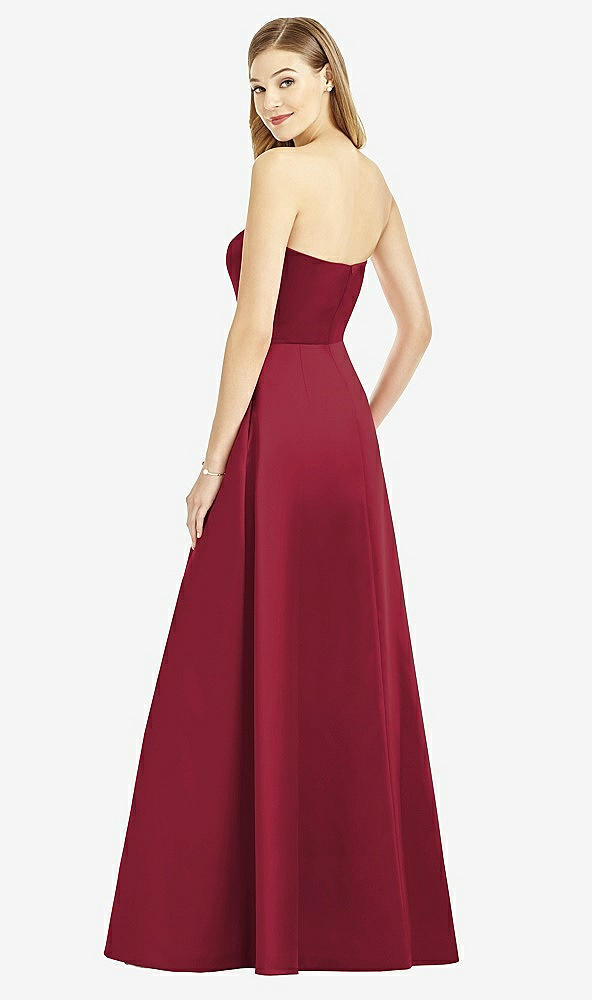 Back View - Burgundy After Six Bridesmaid Dress 6755