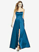 Front View Thumbnail - Ocean Blue After Six Bridesmaid Dress 6755