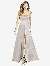 Front View Thumbnail - Taupe After Six Bridesmaid Dress 6755