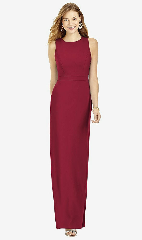 Back View - Burgundy After Six Bridesmaid Dress 6756