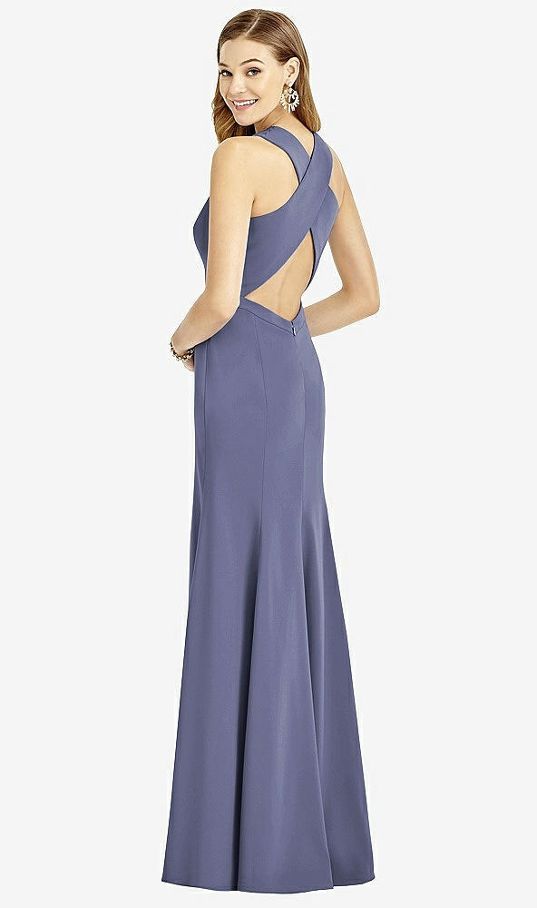 Front View - French Blue After Six Bridesmaid Dress 6756
