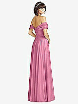 Alt View 2 Thumbnail - Orchid Pink Off-the-Shoulder Draped Chiffon Maxi Dress