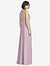 Rear View Thumbnail - Suede Rose Full Length Crepe Halter Neckline Dress