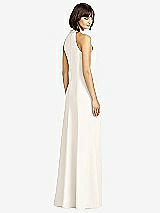 Rear View Thumbnail - Ivory Full Length Crepe Halter Neckline Dress