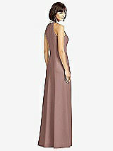 Rear View Thumbnail - Sienna Full Length Crepe Halter Neckline Dress