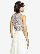 Rear View Thumbnail - Bordeaux & Oyster Dessy Collection Bridesmaid Top T2974