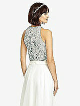 Rear View Thumbnail - Hunter Green & Oyster Dessy Collection Bridesmaid Top T2974