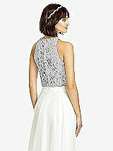 Rear View Thumbnail - Sofia Blue & Oyster Dessy Collection Bridesmaid Top T2974
