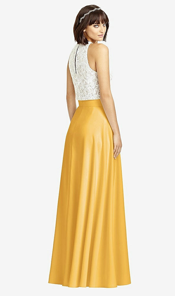Back View - NYC Yellow Crepe Maxi Skirt