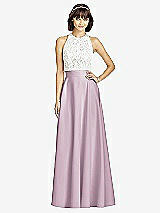 Front View Thumbnail - Suede Rose Crepe Maxi Skirt