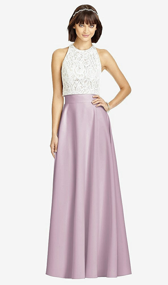 Front View - Suede Rose Crepe Maxi Skirt