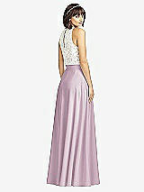 Rear View Thumbnail - Suede Rose Crepe Maxi Skirt