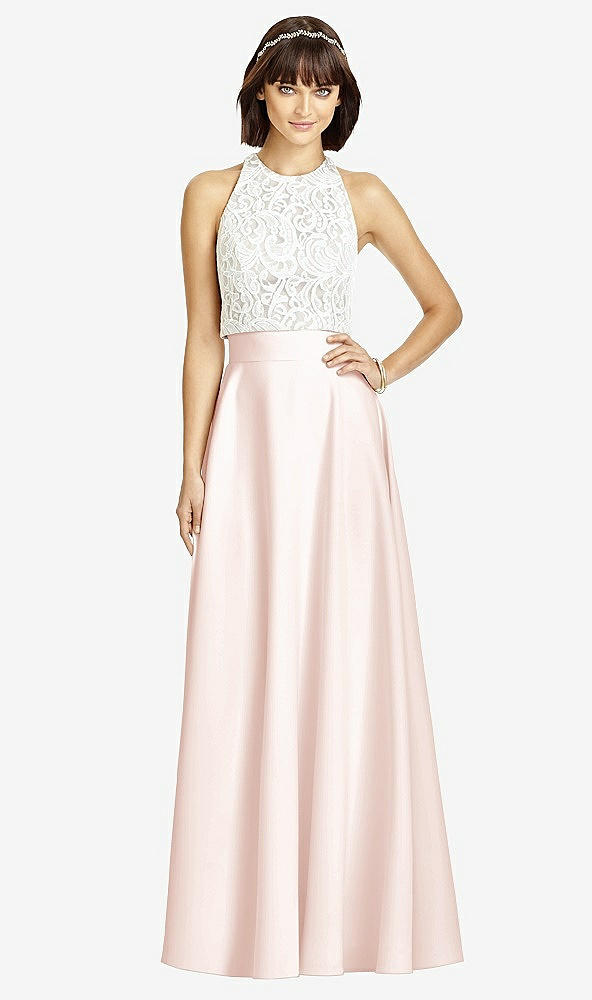 Front View - Blush Crepe Maxi Skirt