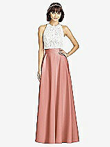 Front View Thumbnail - Desert Rose Crepe Maxi Skirt