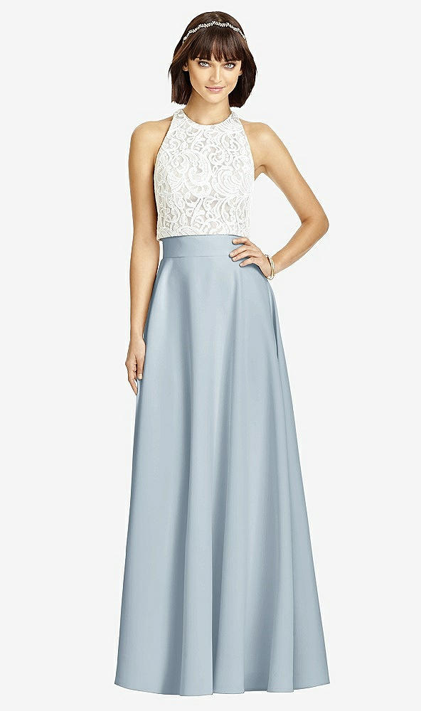 Front View - Mist Crepe Maxi Skirt