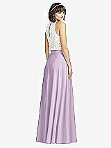 Rear View Thumbnail - Pale Purple Crepe Maxi Skirt