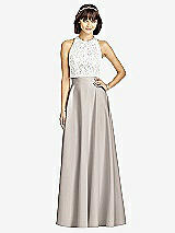 Front View Thumbnail - Taupe Crepe Maxi Skirt