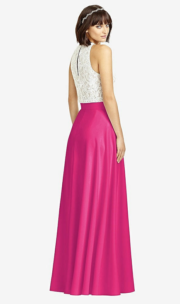 Back View - Think Pink Crepe Maxi Skirt