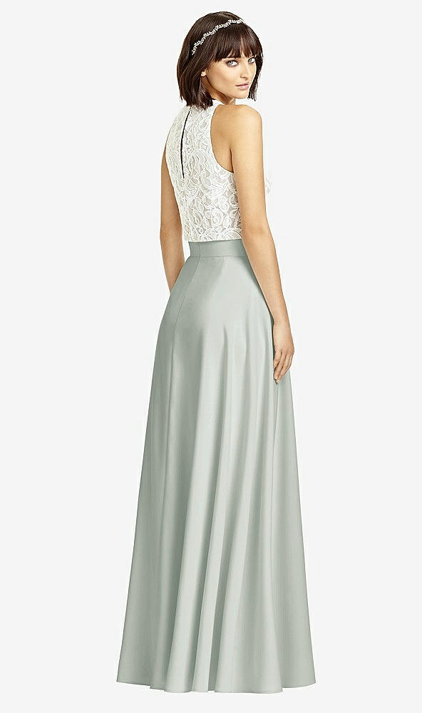 Back View - Willow Green Crepe Maxi Skirt