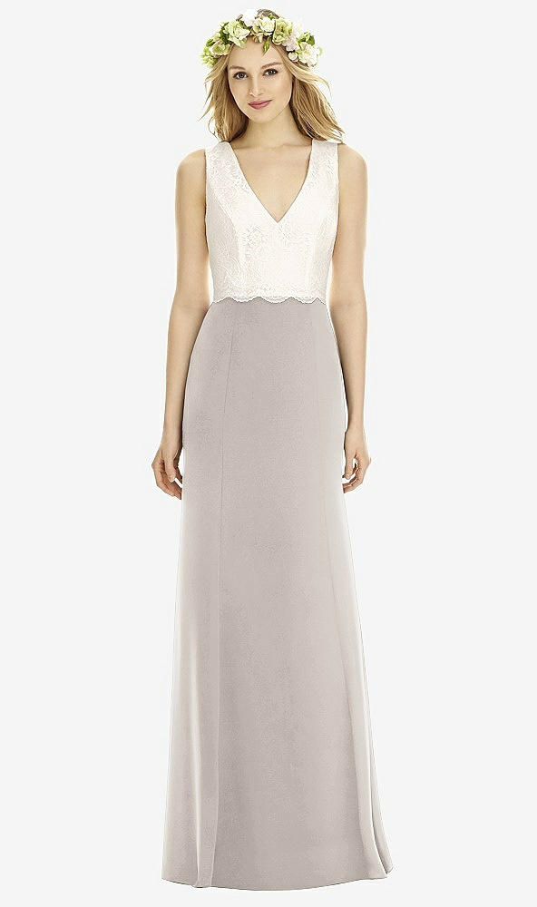 Front View - Taupe & Ivory Social Bridesmaids Style 8172