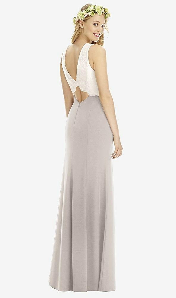 Back View - Taupe & Ivory Social Bridesmaids Style 8172