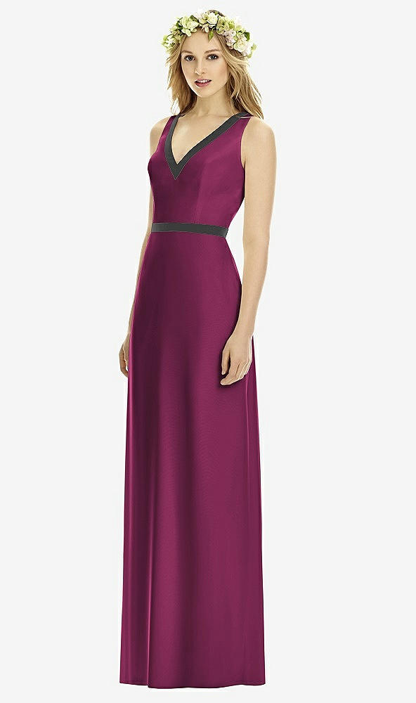 Front View - Ruby & Black Social Bridesmaids Style 8173