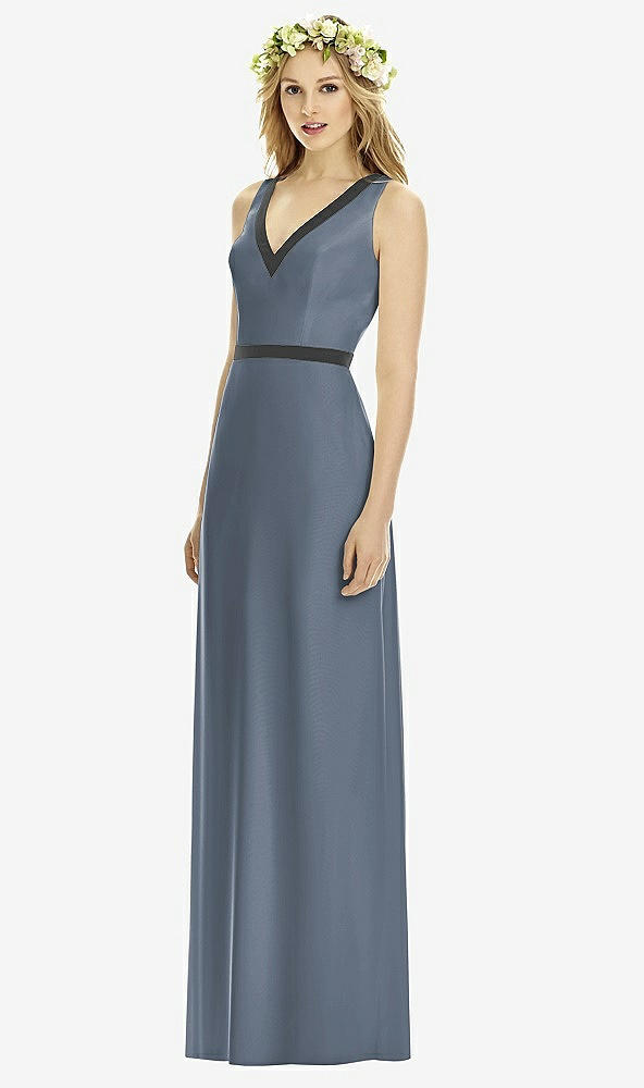 Front View - Silverstone & Black Social Bridesmaids Style 8173