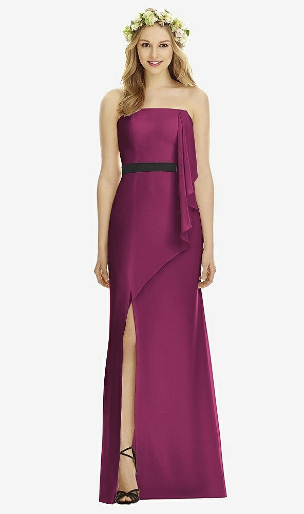 Front View - Ruby & Black Social Bridesmaids Style 8174