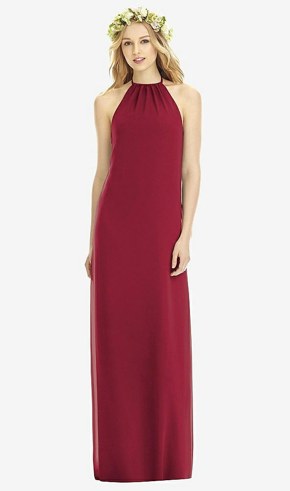 Front View - Burgundy Social Bridesmaids Style 8175