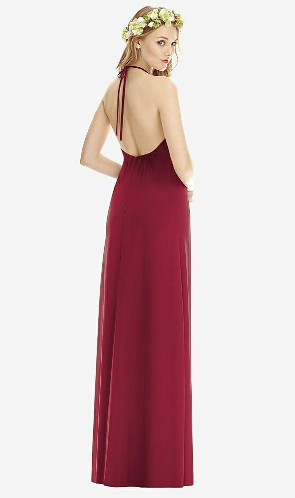 Back View - Burgundy Social Bridesmaids Style 8175