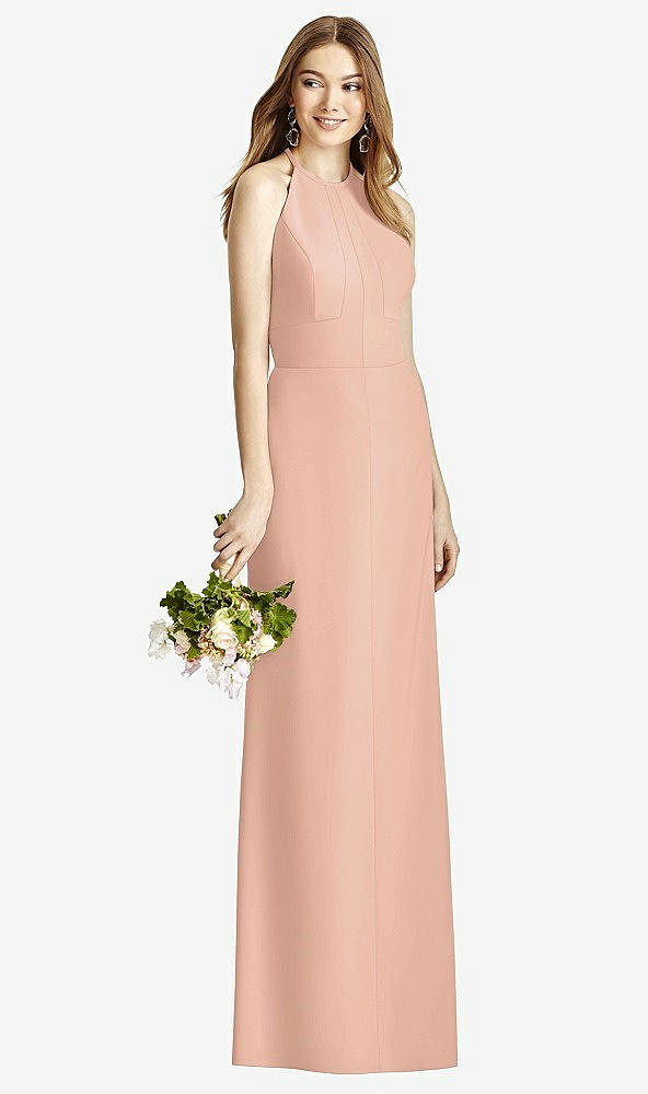 Front View - Pale Peach Studio Design Bridesmaid Dress 4507