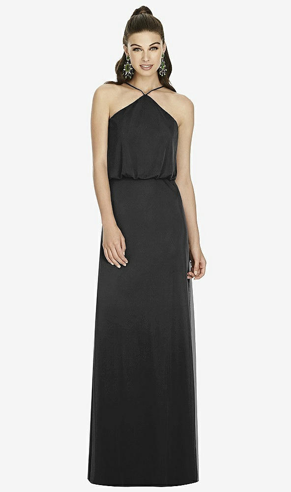 Front View - Black Alfred Sung Bridesmaid Dress D738
