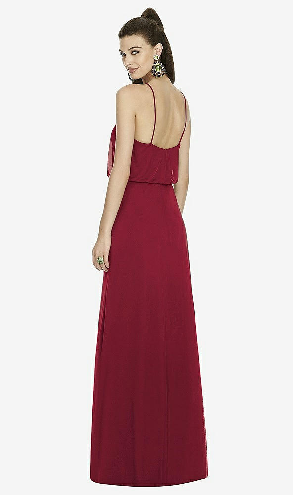 Back View - Burgundy Alfred Sung Bridesmaid Dress D738