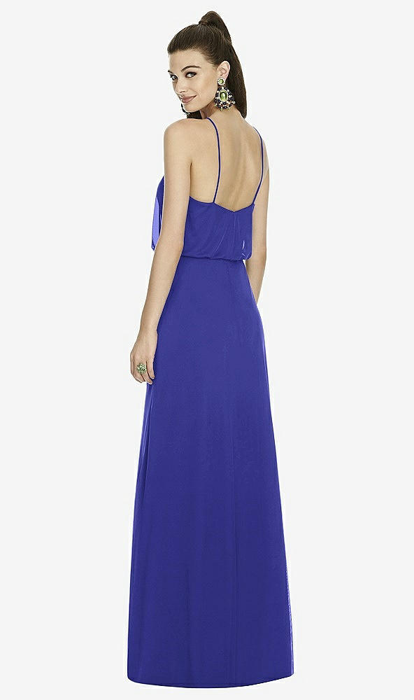 Back View - Electric Blue Alfred Sung Bridesmaid Dress D738