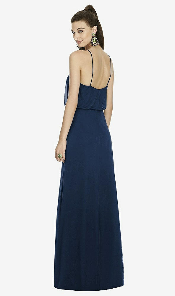 Back View - Midnight Navy Alfred Sung Bridesmaid Dress D738