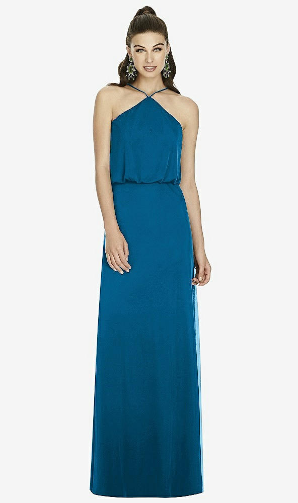 Front View - Ocean Blue Alfred Sung Bridesmaid Dress D738
