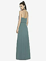 Rear View Thumbnail - Smoke Blue Alfred Sung Bridesmaid Dress D738