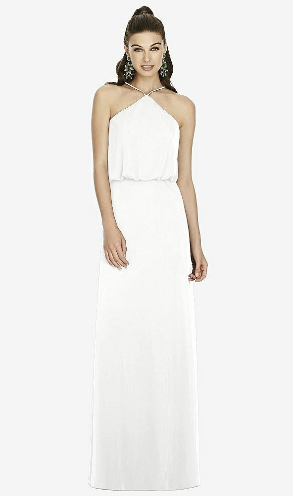 Front View - White Alfred Sung Bridesmaid Dress D738