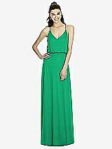 Front View Thumbnail - Pantone Emerald Alfred Sung Bridesmaid Dress D739