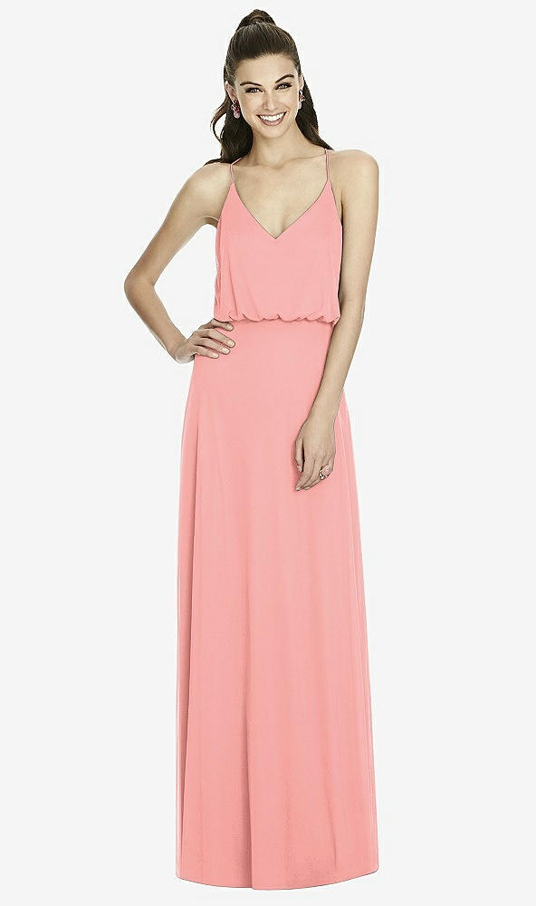Front View - Apricot Alfred Sung Bridesmaid Dress D739