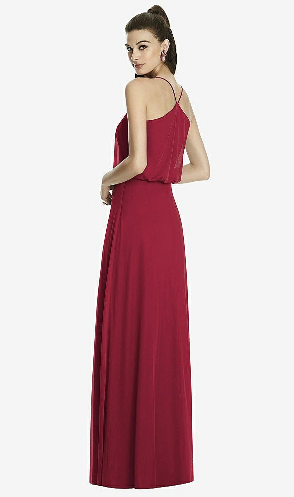 Back View - Burgundy Alfred Sung Bridesmaid Dress D739