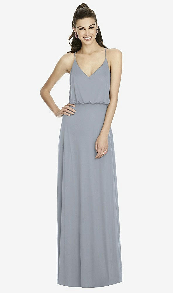 Front View - Platinum Alfred Sung Bridesmaid Dress D739