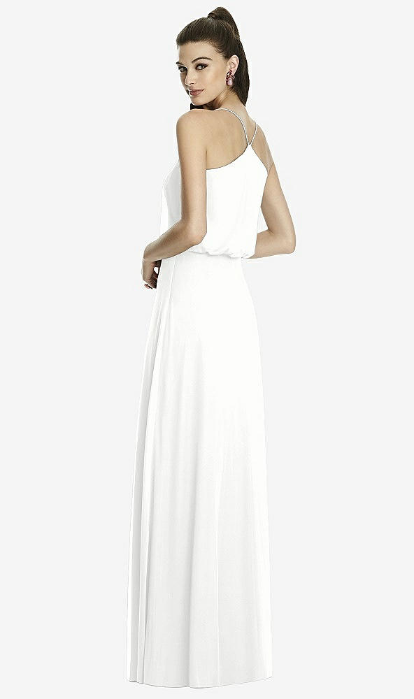 Back View - White Alfred Sung Bridesmaid Dress D739