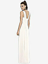 Rear View Thumbnail - Ivory Maxi Chiffon Knit Shirred Strap Dress