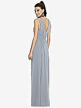Rear View Thumbnail - Platinum Maxi Chiffon Knit Shirred Strap Dress