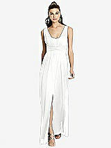 Front View Thumbnail - White Maxi Chiffon Knit Shirred Strap Dress
