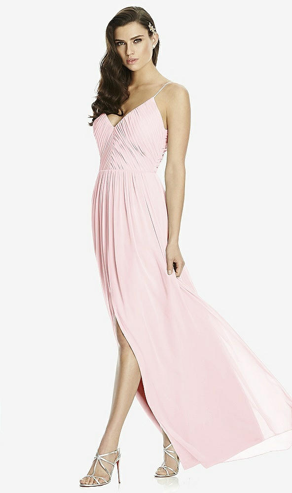 Front View - Ballet Pink Dessy Bridesmaid Dress 2989
